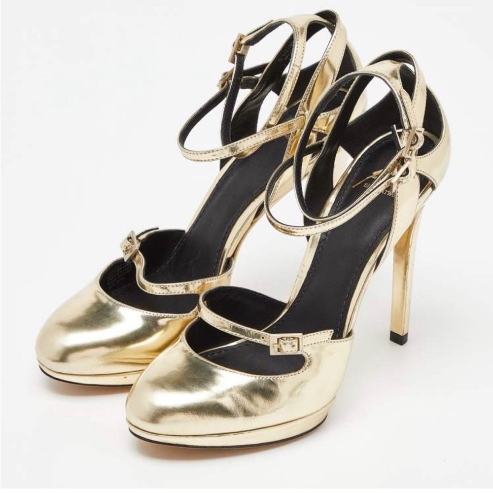 Brian Atwood Gold Heels size 9